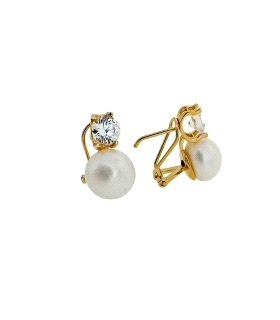 PENDIENTES PERLA TU Y YO PLATA 1ª LEY                                                               