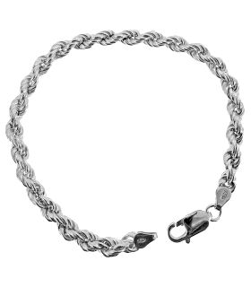 PULSERA CORDON UNISEX PLATA 1ª LEY 5.40                                                             