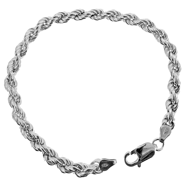 PULSERA CORDON UNISEX PLATA 1ª LEY 5.40                                                             