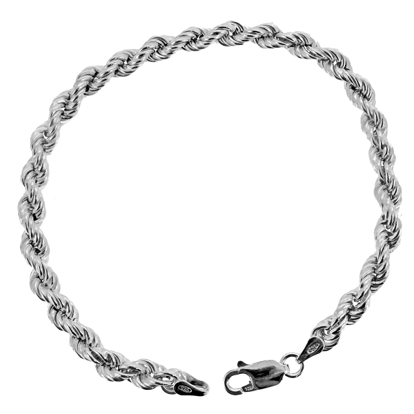 PULSERA CORDON UNISEX PLATA 1ª LEY 4.90                                                             