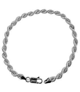 PULSERA CORDON UNISEX PLATA 1ª LEY 4.30                                                             