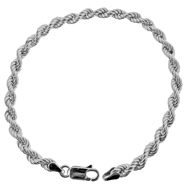 PULSERA CORDON UNISEX PLATA 1ª LEY 4.30                                                             