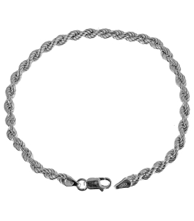 PULSERA CORDON UNISEX PLATA 1ª LEY 3.70                                                             