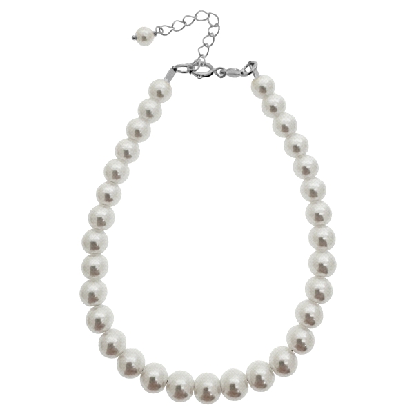 PULSERA CLASICA PERLAS SHELL PLATA 1ª LE                                                            