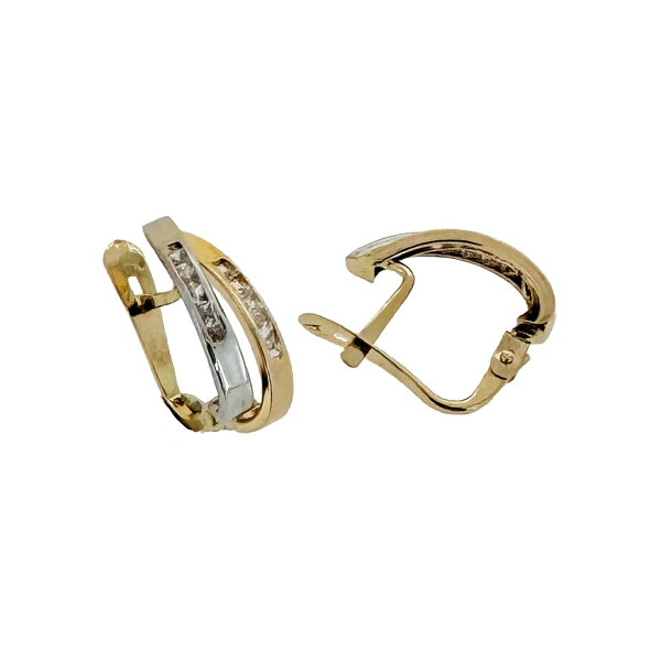 PENDIENTES CATALAN ORO 18 KTES. BICOLOR                                                             