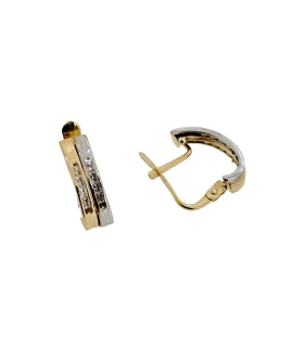 PENDIENTES CATALAN ORO 18 KTES. BICOLOR                                                             