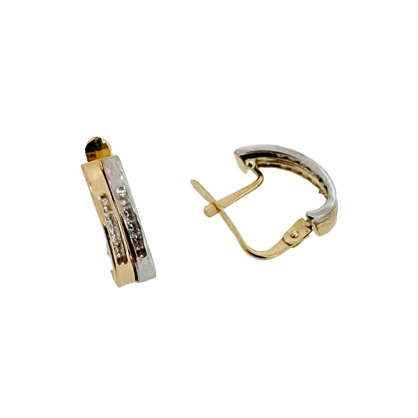 PENDIENTES CATALAN ORO 18 KTES. BICOLOR                                                             