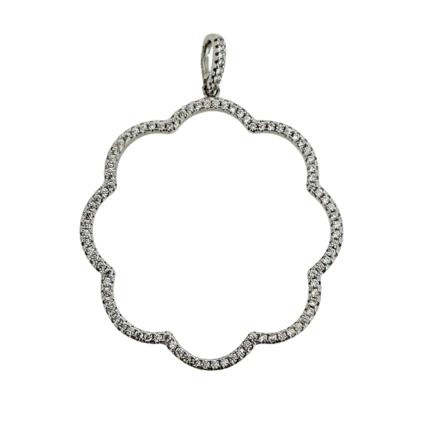 COLGANTE FLOR PLATA 1ª LEY 34 MM.                                                                   