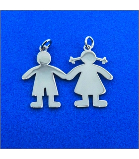 COLGANTE NIÑO NIÑA PLATA 1ª LEY 31 X 23                                                             
