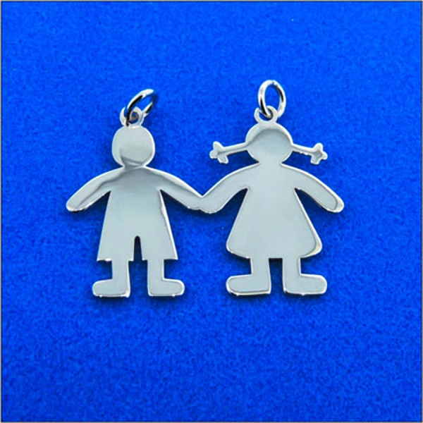 COLGANTE NIÑO NIÑA PLATA 1ª LEY 31 X 23                                                             