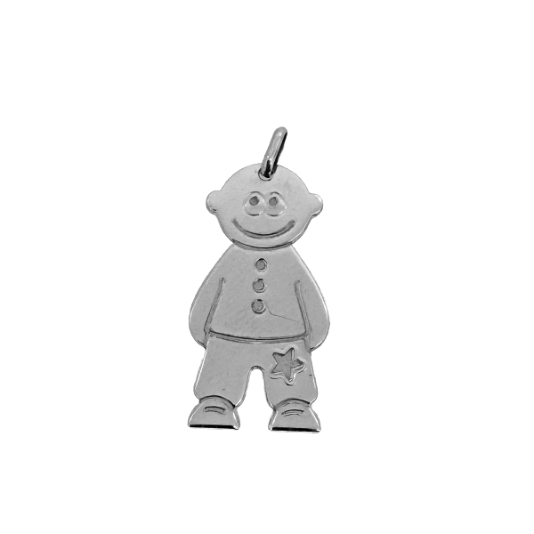 COLGANTE NIÑO PLATA 1ª LEY 29 X 15 MM.                                                              