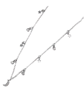 COLLAR FETICHES PLATA 1ª LEY 40 + 5 CM.                                                             