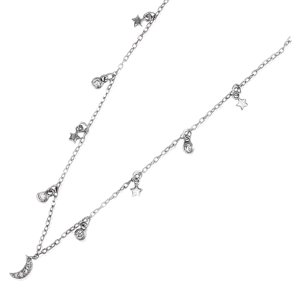 COLLAR FETICHES PLATA 1ª LEY 40 + 5 CM.                                                             