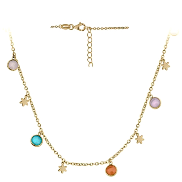 COLLAR ESTRELLAS PLATA 1ª LEY CHAPADA 38                                                            
