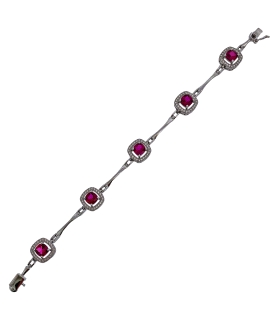 PULSERA MUJER PLATA 1ª  LEY 18 CM.                                                                  
