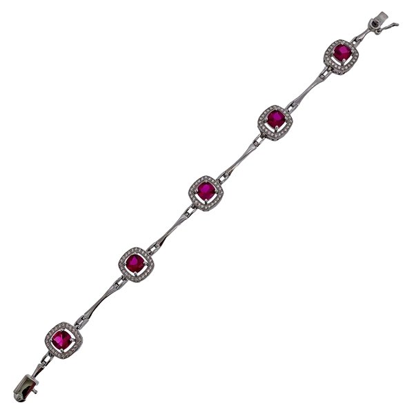PULSERA MUJER PLATA 1ª  LEY 18 CM.                                                                  