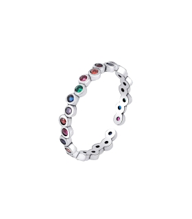 ANILLO PLATA 1ª LEY 3 MM. CIRCONITAS COL                                                            