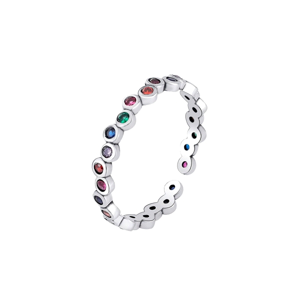 ANILLO PLATA 1ª LEY 3 MM. CIRCONITAS COL                                                            