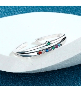 ANILLO JUVENIL PLATA 1ª LEY CIRCONITAS COLOR