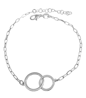 PULSERA  KARMA DOBLE CIRCULO PLATA 1ª                                                               