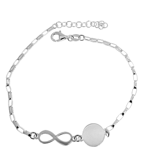 PULSERA INFINITO + DISCO BRILLO PLATA 1ª                                                            