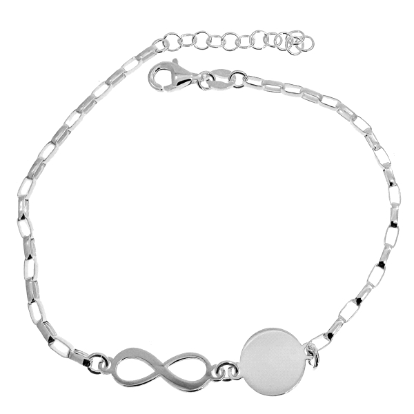 PULSERA INFINITO + DISCO BRILLO PLATA 1ª                                                            