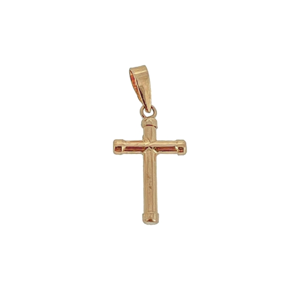 COLGANTE CRUZ SIN CRISTO ORO 18 KTES.                                                               