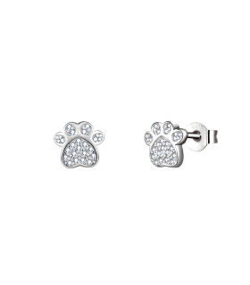 PENDIENTES HUELLA ANIMAL PLATA 1ª LEY                                                               