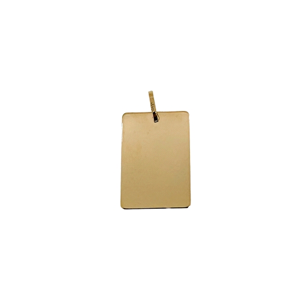PLACA BRILLO ORO 18 KTES. 20 X 14 MM.                                                               