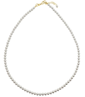 COLLAR CLASICO PERLAS SHELL PLATA 1ª LEY                                                            