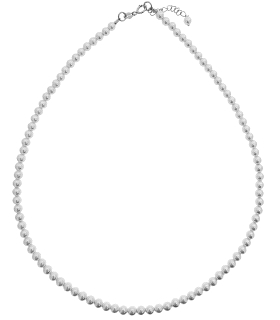 COLLAR CLASICO PERLAS SHELL PLATA 1ª LEY                                                            