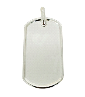 PLACA MILITAR PLATA 1ª LEY 40 X 22 MM.