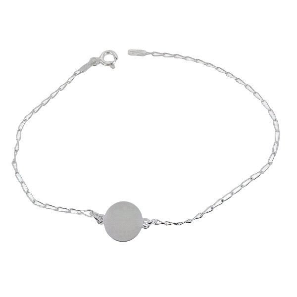 PULSERA DISCO PLATA 1ª LEY 9 X 18 CM.                                                               