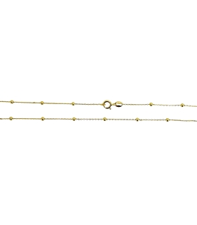 COLLAR CADENA FORZADA + BOLAS PLATA 1ª L                                                            