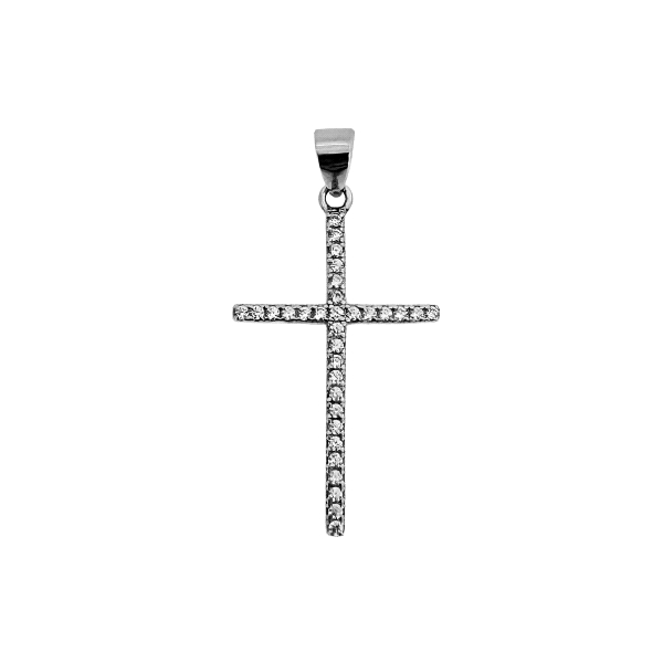 COLGANTE CRUZ  PLATA 1ª LEY 28 X 18 MM.                                                             