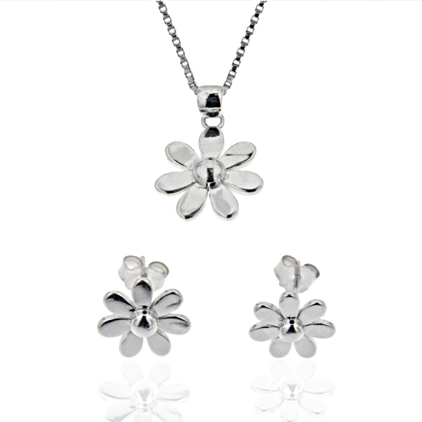 PENDIENTES MARGARITA CON CADENA Y COLGAN                                                            
