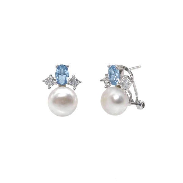 PENDIENTES PERLA TU Y YO PLATA 1ª LEY                                                               