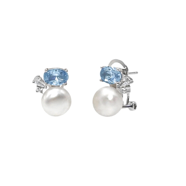 PENDIENTES PERLA TU Y YO PLATA 1ª LEY                                                               