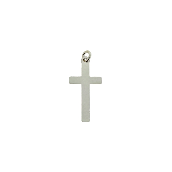 COLGANTE CRUZ SIN CRISTO PLATA 1ª LEY                                                               