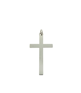 COLGANTE CRUZ SIN CRISTO PLATA 1ª LEY                                                               