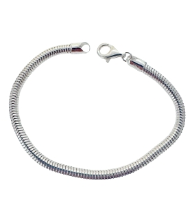 PULSERA TOPO PLATA 1ª LEY 4 X 19 CM.                                                                