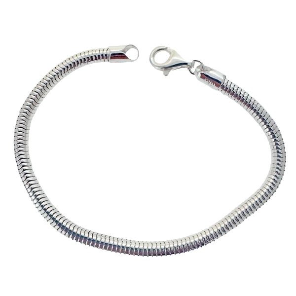 PULSERA TOPO PLATA 1ª LEY 4 X 19 CM.                                                                