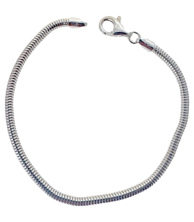 PULSERA TOPO PLATA 1ª LEY 3 X 19 CM.                                                                