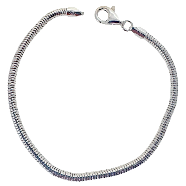 PULSERA TOPO PLATA 1ª LEY 3 X 19 CM.                                                                