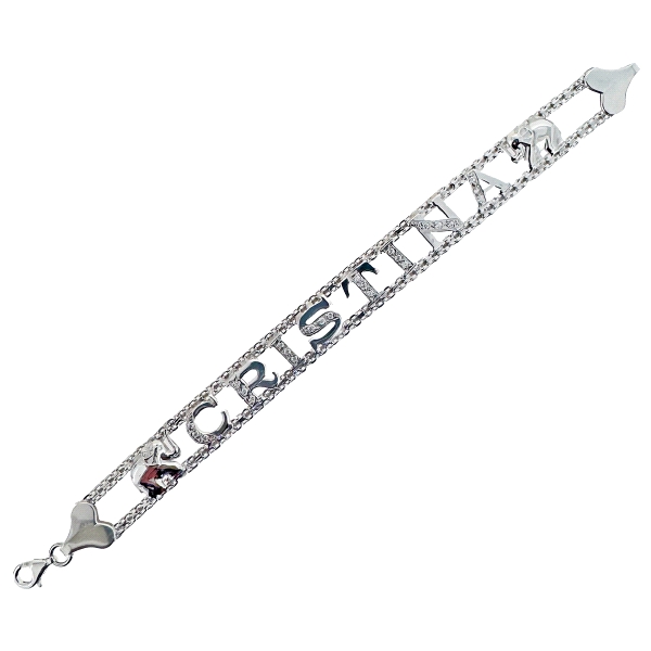 PULSERA NOMBRE MUJER CRISTINA PLATA 1ª L                                                            