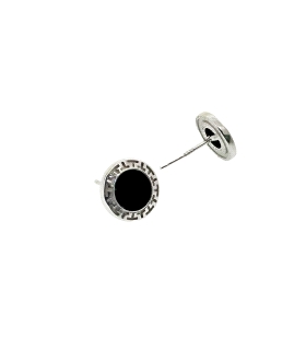 PENDIENTES ONIX PLATA 1ª LEY 10 MM.                                                                 