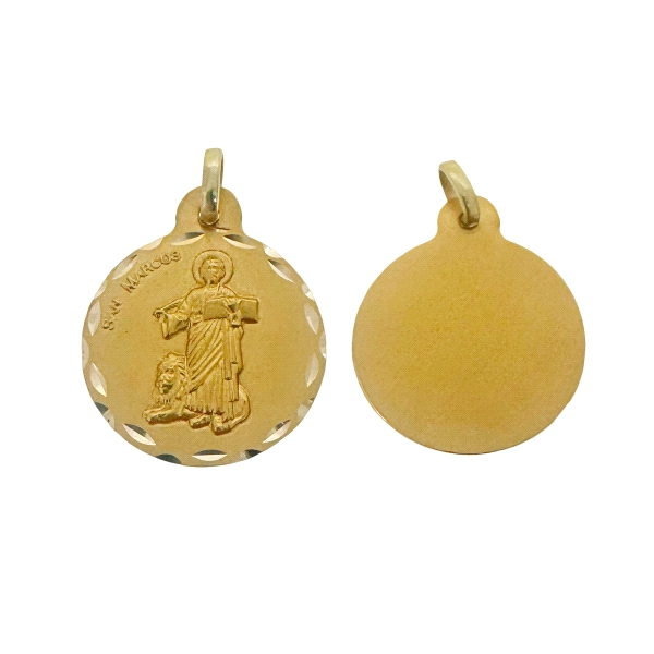 COLGANTE MEDALLA SAN MARCOS ORO 18 KTES.                                                            