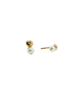 PENDIENTES NIÑA TU Y YO ORO 18 KTES. 7.5                                                            