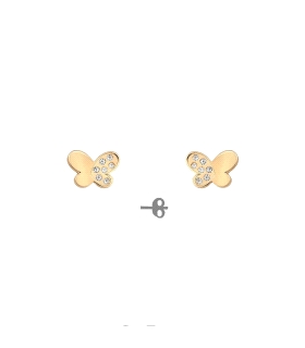 PENDIENTES MARIPOSA PLATA 1ª LEY CHAPADA                                                            