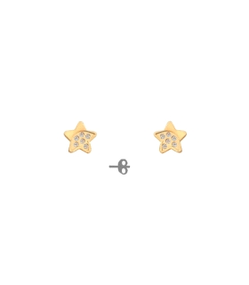 PENDIENTES ESTRELLA PLATA 1ª LEY CHAPADA                                                            